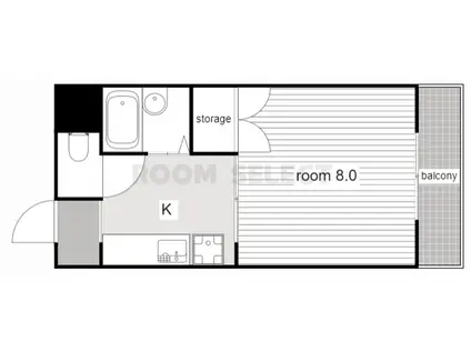 サンライズマンション(1K/2階)の間取り写真