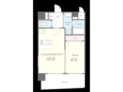 ESPERANZA AZABU(1LDK/8階)の間取り写真