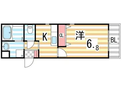 プレミアージュ住道(1K/3階)の間取り写真