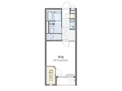 ミランダ野火止I(1K/1階)の間取り写真