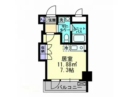 アルファレガロ古新町(ワンルーム/8階)の間取り写真