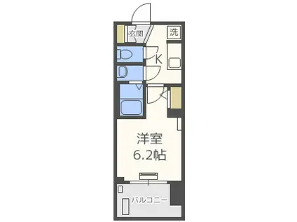 EP福島ジェネル(1K/10階)の間取り写真