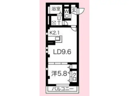 ビアンカ浦和(1LDK/2階)の間取り写真