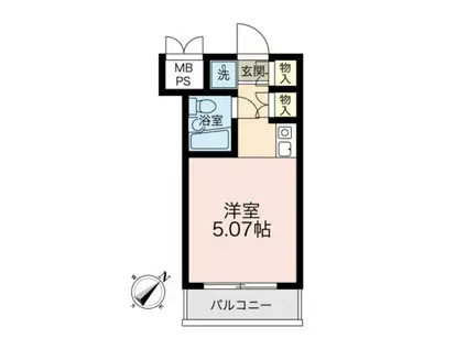 ラ・メールコバタ(ワンルーム/2階)の間取り写真