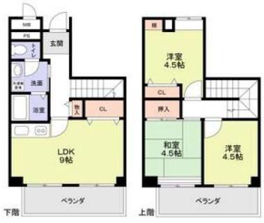 エスタ西宮(3LDK/7階)の間取り写真