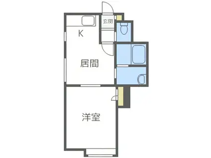 AMAPOLA II(1DK/3階)の間取り写真