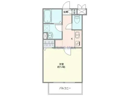 ジーメゾン我孫子柴崎台ヴェリテ(1K/3階)の間取り写真