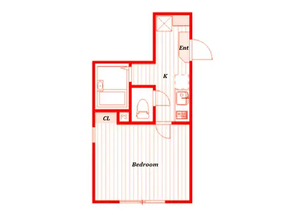 Nレジデンス・301(1K/2階)の間取り写真