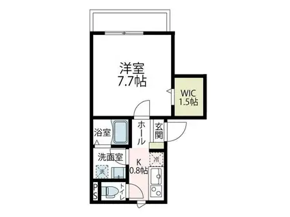 エスポワール(1K/2階)の間取り写真