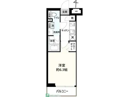 SHOKEN RESIDENCE 川崎(1K/1階)の間取り写真