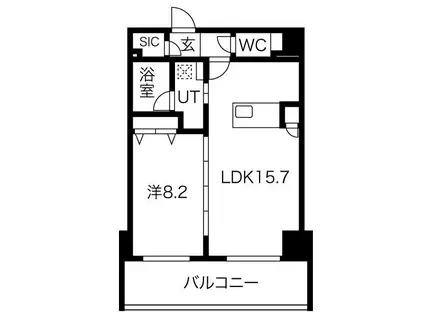 さくらHILLS NISHIKI PLATINUM RESIDENCE(1LDK/11階)の間取り写真