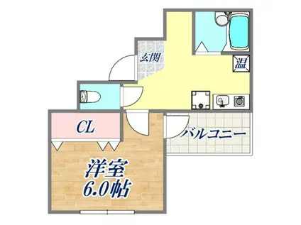 ハーバーズコート(1K/7階)の間取り写真