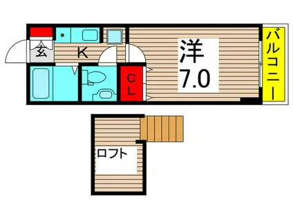 メゾン朋泉五反野(1K/4階)の間取り写真