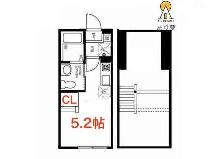 ブルーム磯子丸山台(1K/2階)の間取り写真