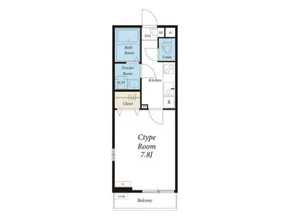 リブリ・グランデ検見川(1K/1階)の間取り写真