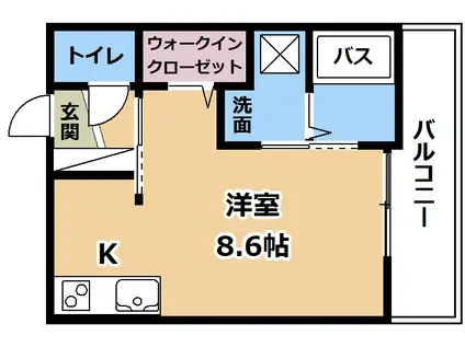 インテグラルNANGO(ワンルーム/2階)の間取り写真