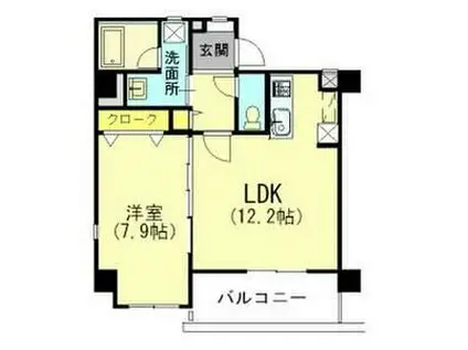 パラッツォ・アルモーニア(1LDK/3階)の間取り写真