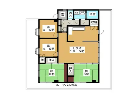 ユニティーノジマ(4LDK/5階)の間取り写真