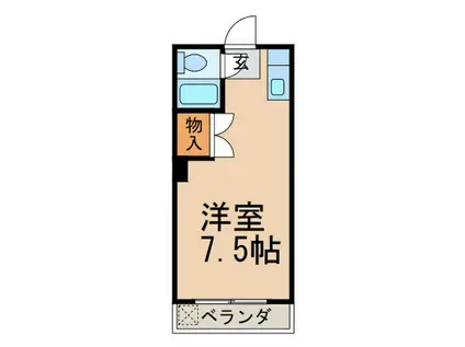 梅田コーポ(ワンルーム/2階)の間取り写真