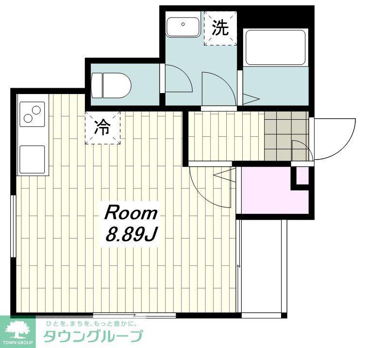 CITY STUDIO MACHIYA(ワンルーム/1階)の間取り写真