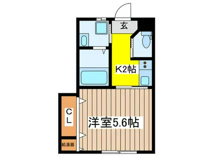 桜上水コーポ(1K/3階)の間取り写真