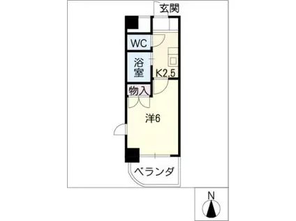 リバーコートセト(1K/5階)の間取り写真