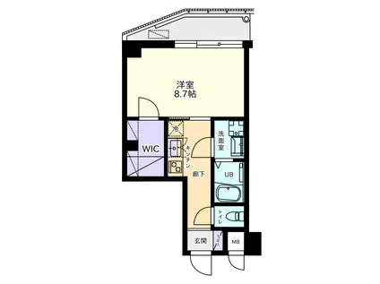 ライズプレイス横浜生麦(1K/5階)の間取り写真