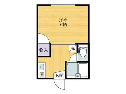 ルミエール桂(1K/2階)の間取り写真