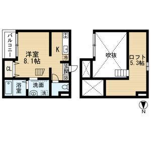 CONFORT大畑(ワンルーム/1階)の間取り写真