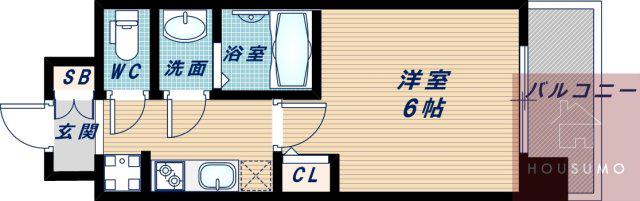 エグゼ江坂(1K/10階)の間取り写真