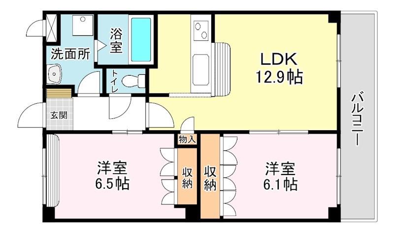 エルアールK(2LDK/2階)の間取り写真