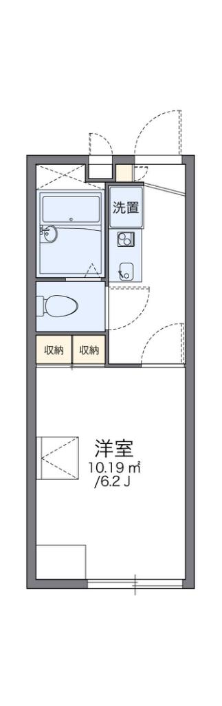 レオパレスシーブリーズ(1K/1階)の間取り写真