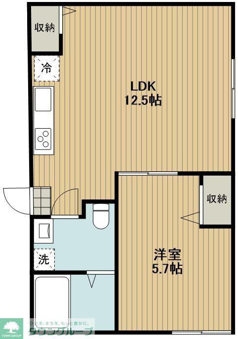 板橋区赤塚新町3丁目計画(1LDK/3階)の間取り写真