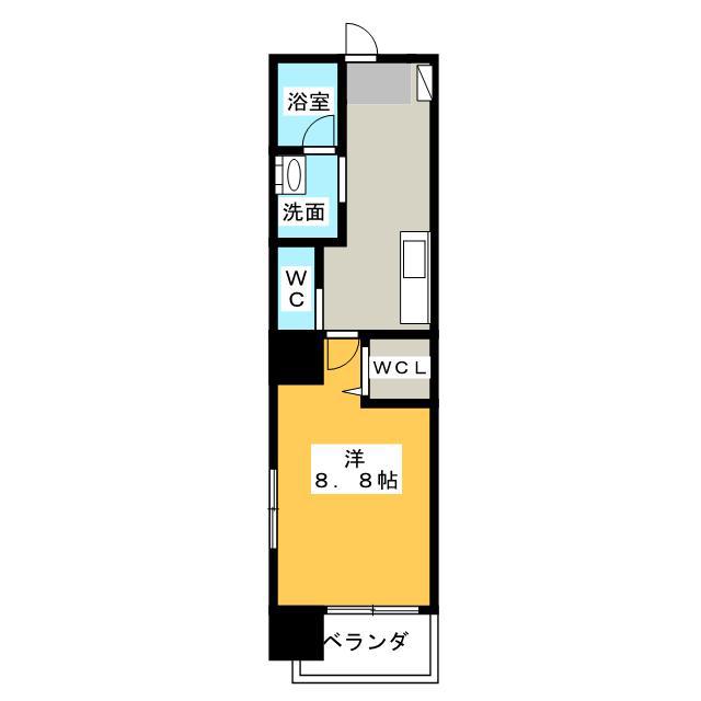 コーキャス馬場町(1K/6階)の間取り写真