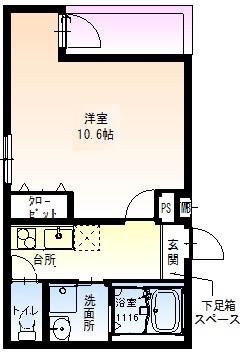 フジパレス城東諏訪ノースI番館(1K/1階)の間取り写真