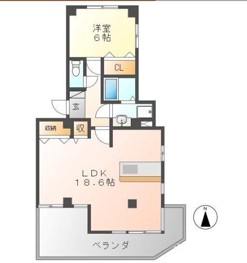 フォレスト.Y(1LDK/4階)の間取り写真