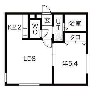 PORTE BONHEUR(1LDK/4階)の間取り写真