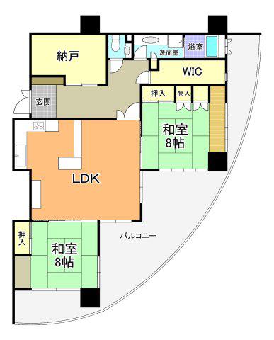 堤ビル(2SLDK/4階)の間取り写真