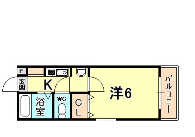 ステラハウスⅤ(1K/3階)の間取り写真