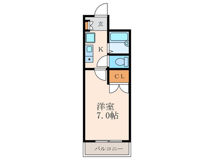 メゾンハウスIIIA棟(1K/4階)の間取り写真