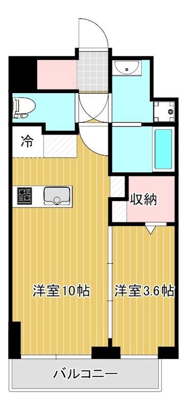 ミラージュパレス天王寺堀越町(1LDK/5階)の間取り写真