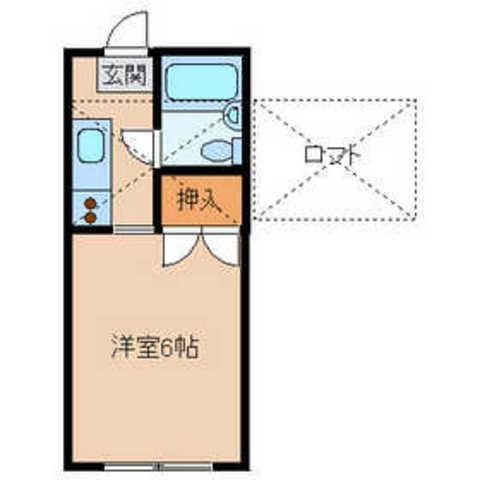 エステート南街(1K/2階)の間取り写真