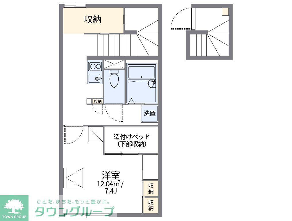 レオパレスアクセル(1K/2階)の間取り写真