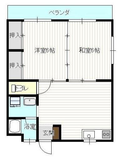 ハイム南陽(2DK/1階)の間取り写真