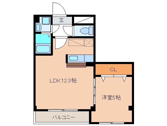COQ GASSEAU(1LDK/1階)の間取り写真
