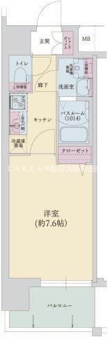 レジデンス塚本クラージュ(1K/2階)の間取り写真