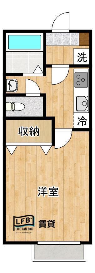 サンチェリー(1K/2階)の間取り写真