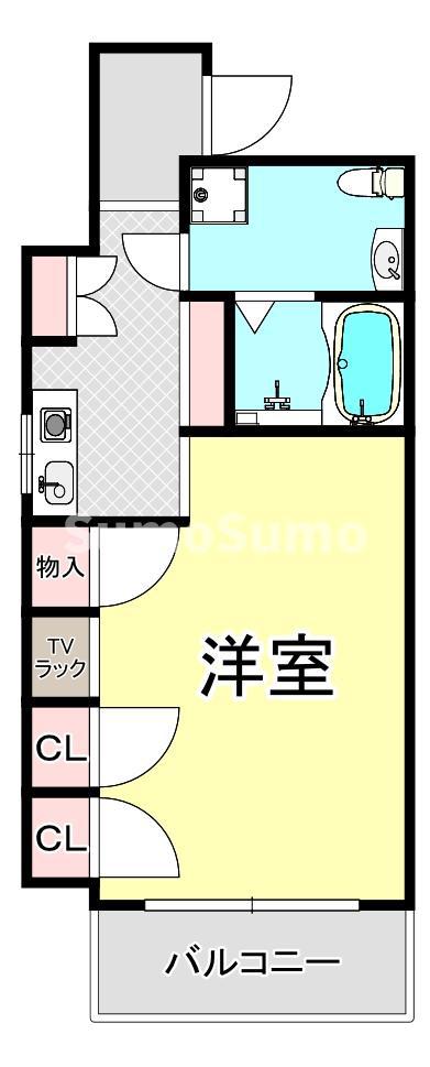 ラナップスクエア難波II(ワンルーム/3階)の間取り写真