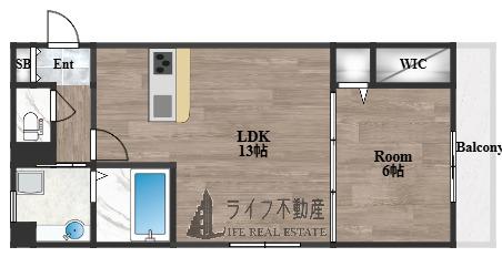 グレイスコートA棟(1LDK/3階)の間取り写真