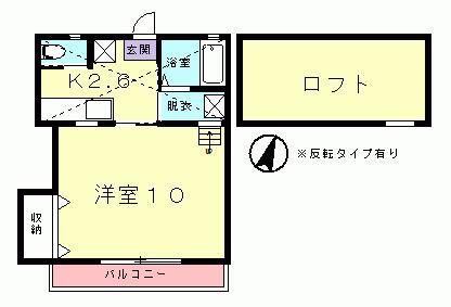 サクシード337(1K/2階)の間取り写真